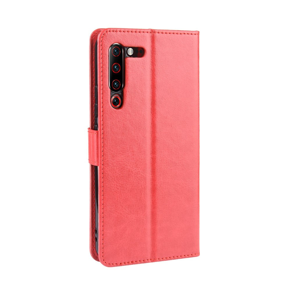 Leather Stand Wallet Phone Case for Lenovo Z6 Pro - Red