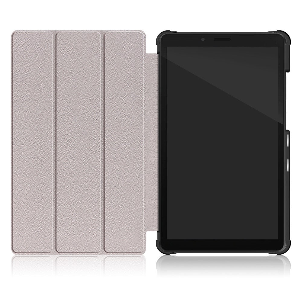 For Lenovo Tab M7 (2nd Gen) TB-7305F / (3rd Gen) PU Leather Tablet Case Tri-fold Stand Scratch Resistant Flip Cover - Black