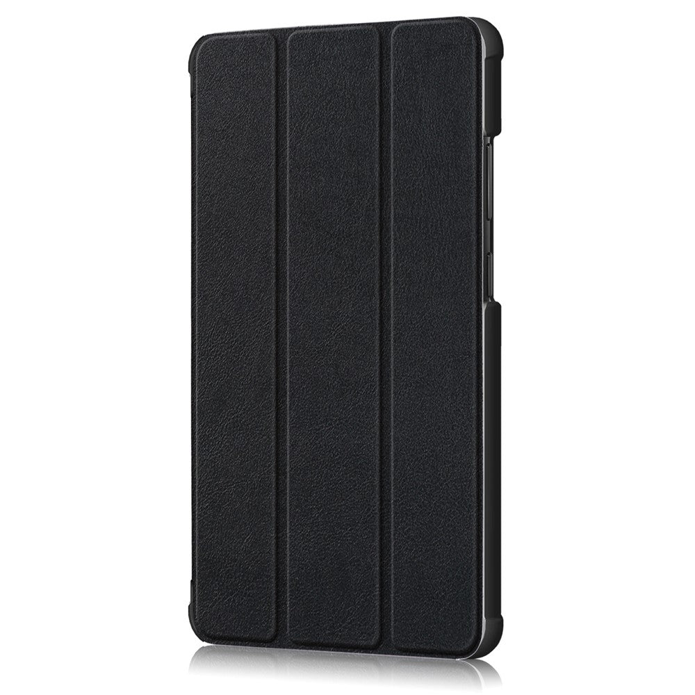 For Lenovo Tab M7 (2nd Gen) TB-7305F / (3rd Gen) PU Leather Tablet Case Tri-fold Stand Scratch Resistant Flip Cover - Black