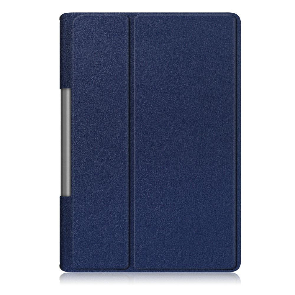 For Lenovo Yoga Smart Tab YT-X705 Tri-fold Stand Leather Protective Tablet Cover Case - Blue