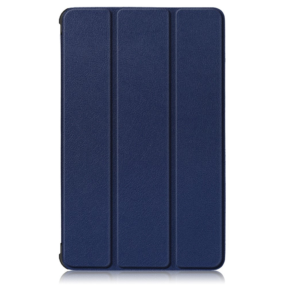 Litch Skin PU Leather Tri-fold Stand Tablet Case for Lenovo Tab M8 TB-8505 - Blue