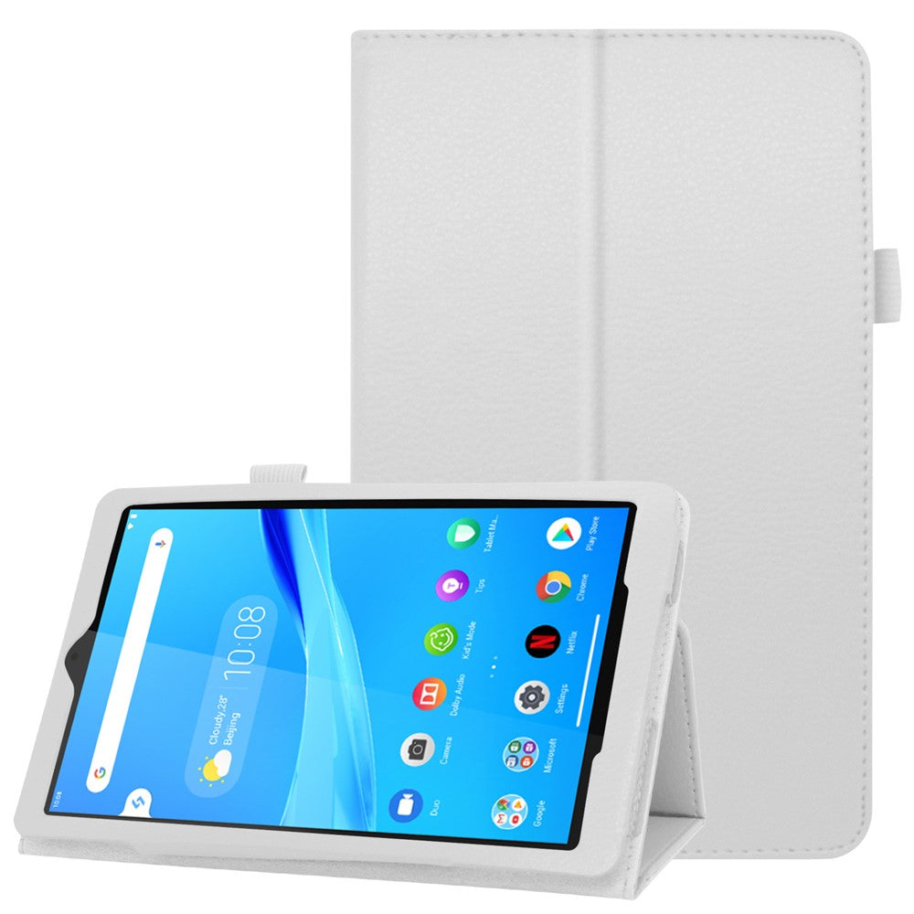 For Lenovo Tab M8/Tab M8 (2nd Gen) Litchi Texture Leather Case Tablet Cover - White