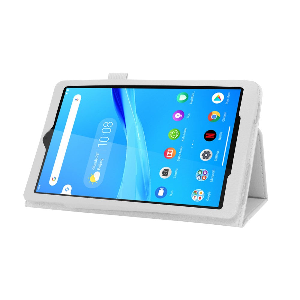 For Lenovo Tab M8/Tab M8 (2nd Gen) Litchi Texture Leather Case Tablet Cover - White