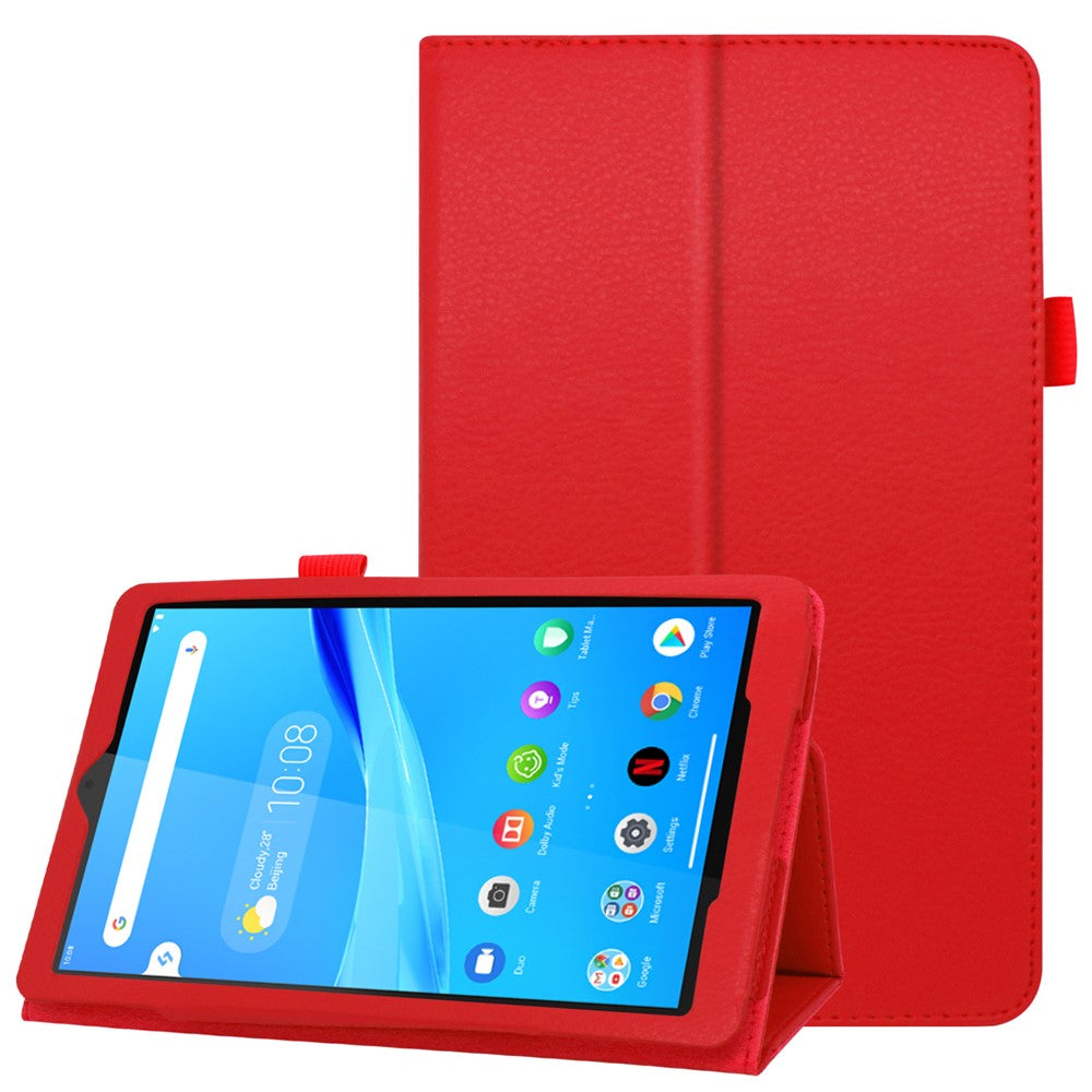 For Lenovo Tab M8/Tab M8 (2nd Gen) Litchi Texture Leather Case Tablet Cover - Red