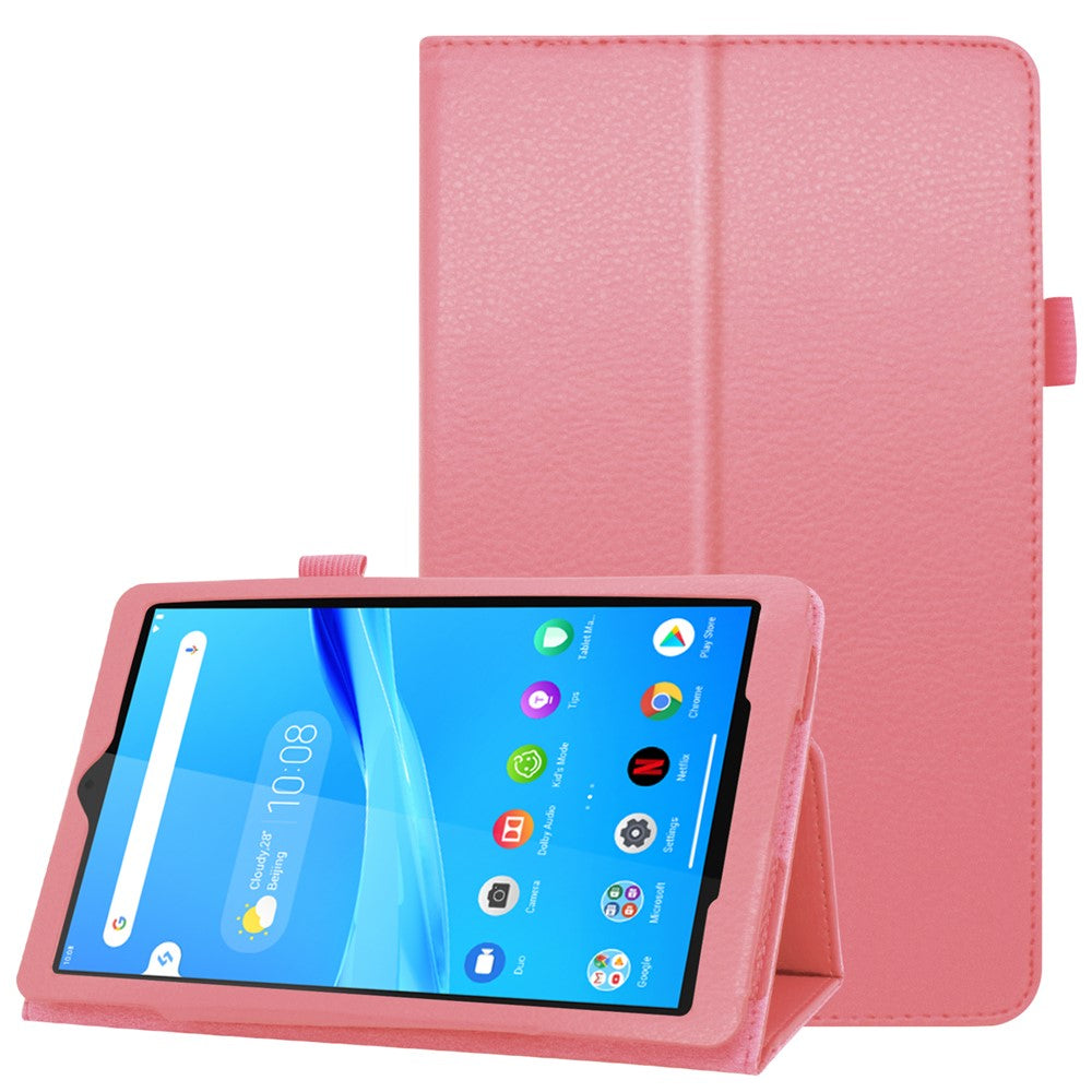 For Lenovo Tab M8/Tab M8 (2nd Gen) Litchi Texture Leather Case Tablet Cover - Pink