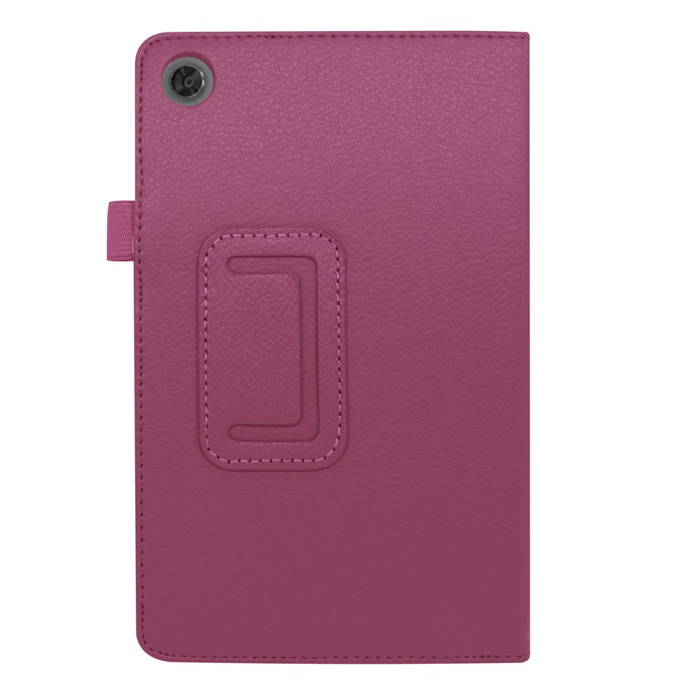 For Lenovo Tab M8/Tab M8 (2nd Gen) Litchi Texture Leather Case Tablet Cover - Purple