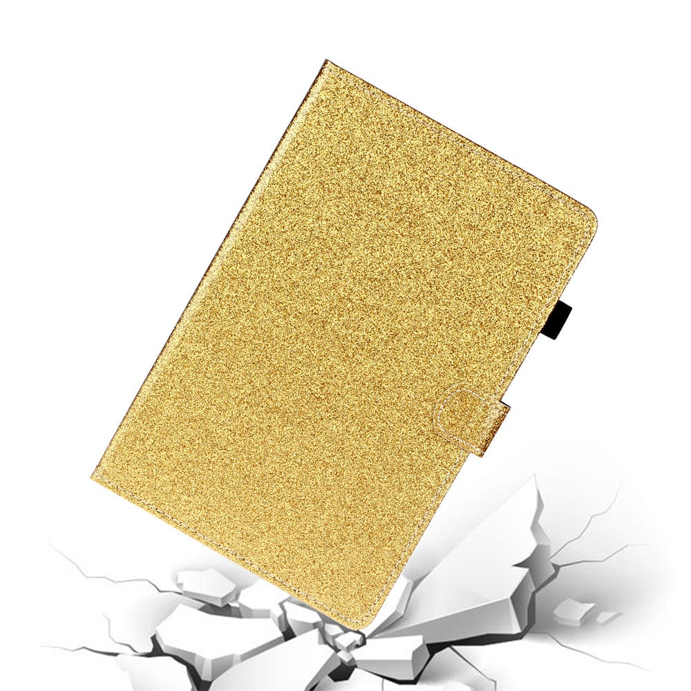 Flash Powder Smart PU Leather Tablet Stand Cover for Lenovo Tab M10 Plus TB-X606F - Yellow