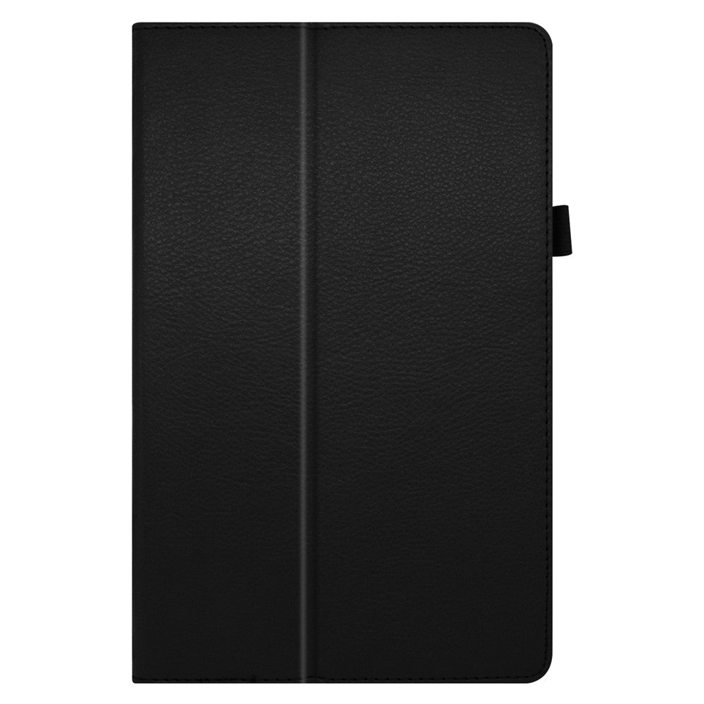 For Lenovo Tab M10 Plus TB-X606F PU Leather Case Shockproof Flip Tablet Cover with Stand Elastic Pencil Holder - Black