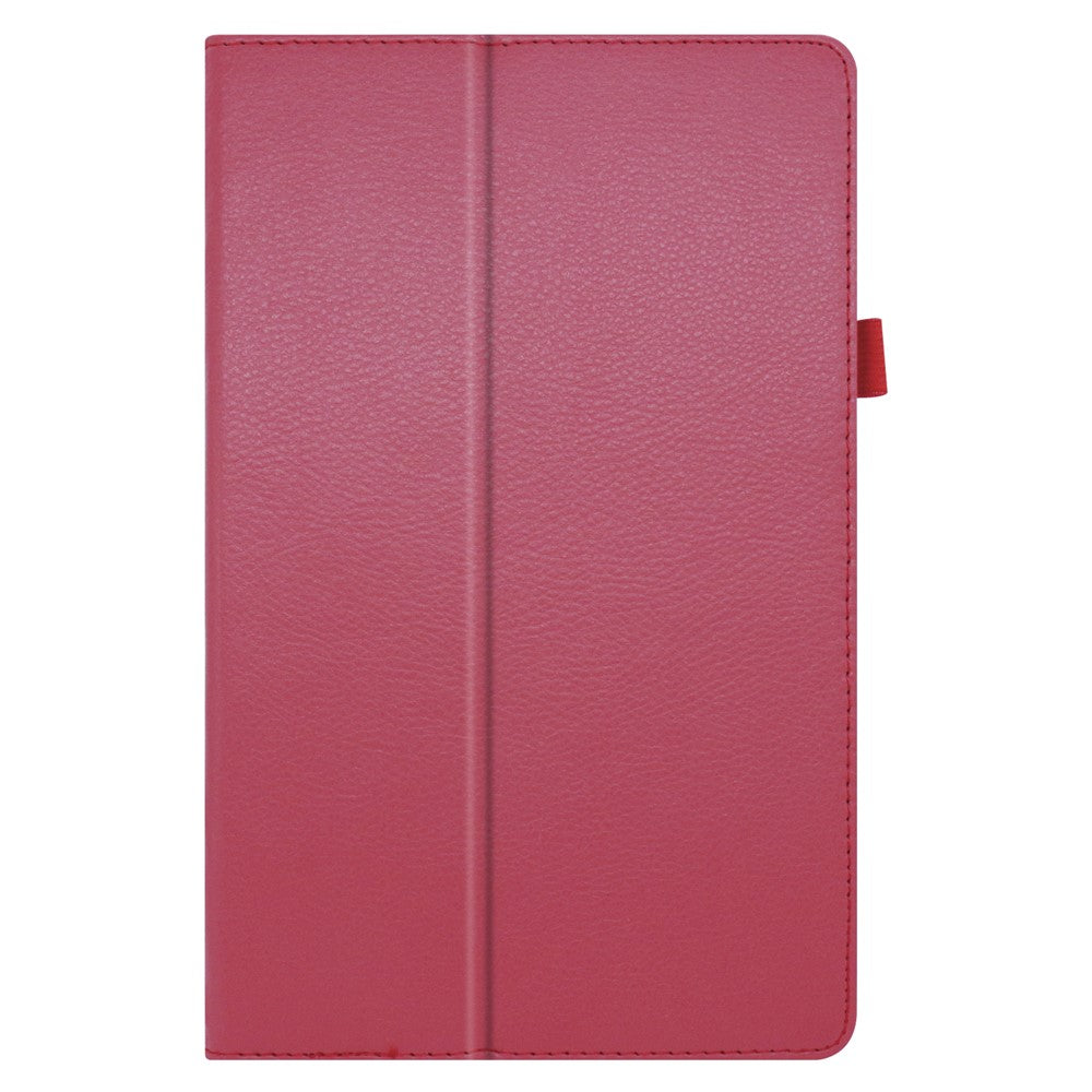 For Lenovo Tab M10 Plus TB-X606F PU Leather Case Shockproof Flip Tablet Cover with Stand Elastic Pencil Holder - Rose