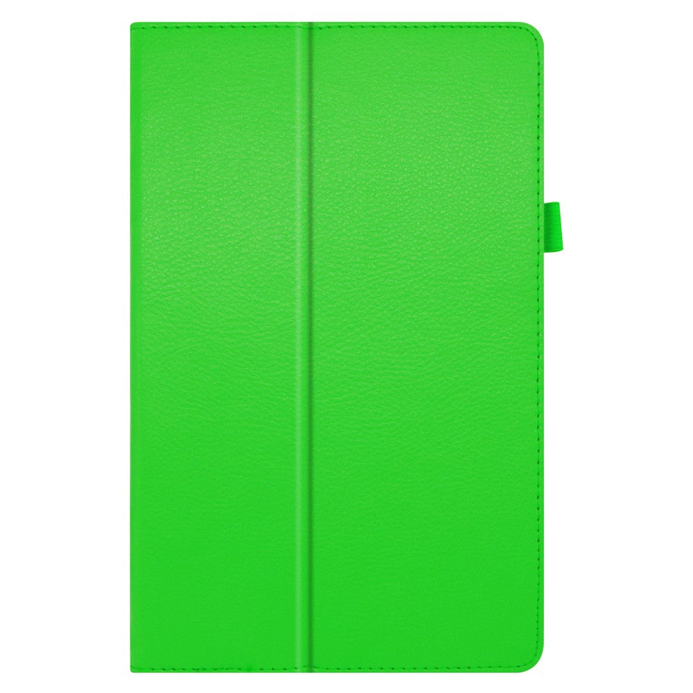 For Lenovo Tab M10 Plus TB-X606F PU Leather Case Shockproof Flip Tablet Cover with Stand Elastic Pencil Holder - Green