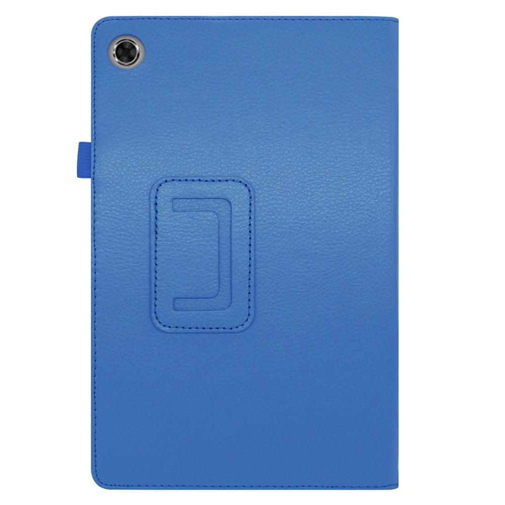For Lenovo Tab M10 Plus TB-X606F PU Leather Case Shockproof Flip Tablet Cover with Stand Elastic Pencil Holder - Baby Blue