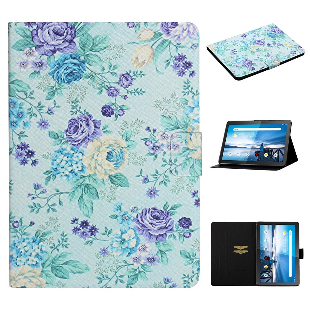 Flower Pattern Printing Tablet Cover for Lenovo Tab M10 TB-X605F - Vivid Flower