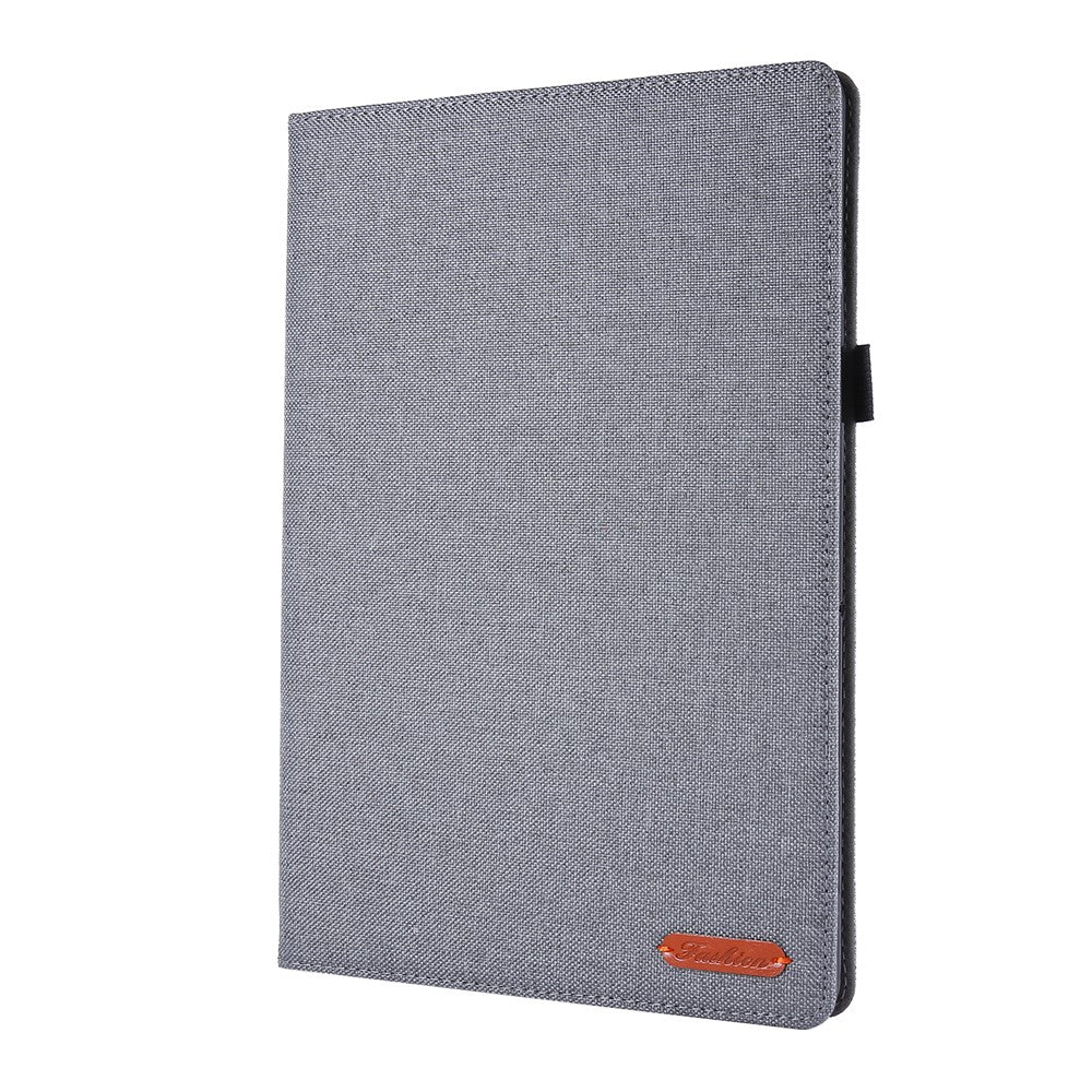 Cloth Texture Card Slots Leather Protective Case for Lenovo Tab M10 TB-X605F - Grey
