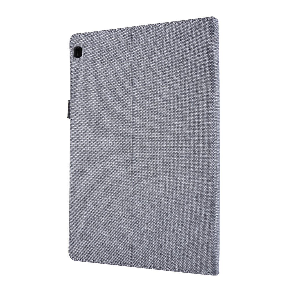 Cloth Texture Card Slots Leather Protective Case for Lenovo Tab M10 TB-X605F - Grey