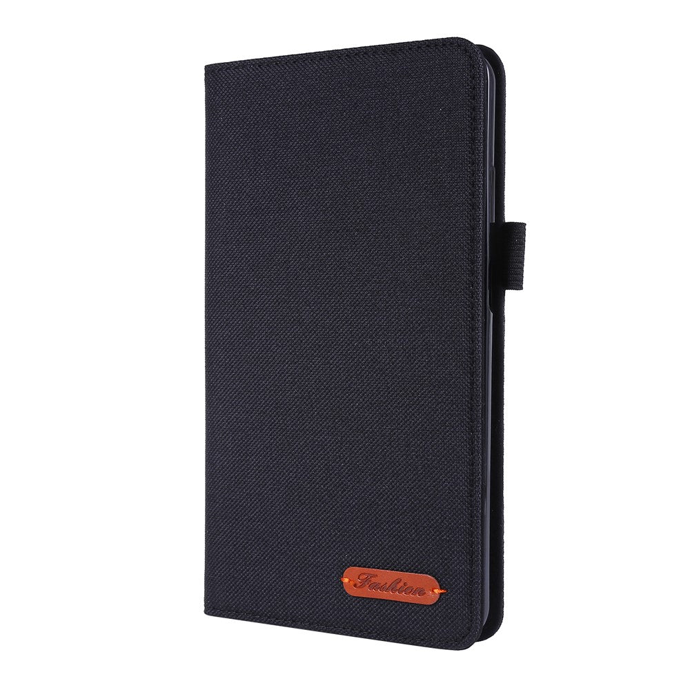 Cloth Texture Card Slots Stand Leather Protective Cover for Lenovo Tab M7 (2nd Gen) TB-7305F / (3rd Gen) - Black