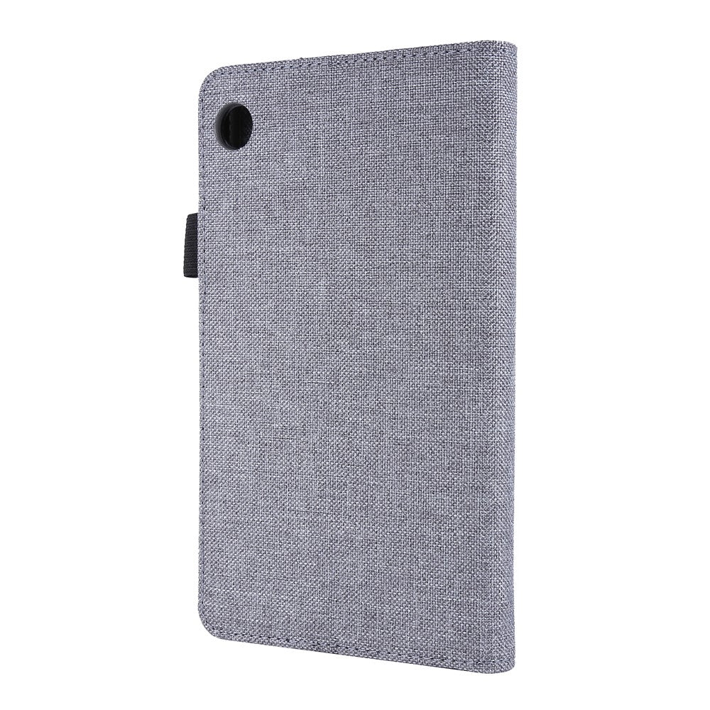 Cloth Texture Card Slots Stand Leather Protective Cover for Lenovo Tab M7 (2nd Gen) TB-7305F / (3rd Gen) - Grey