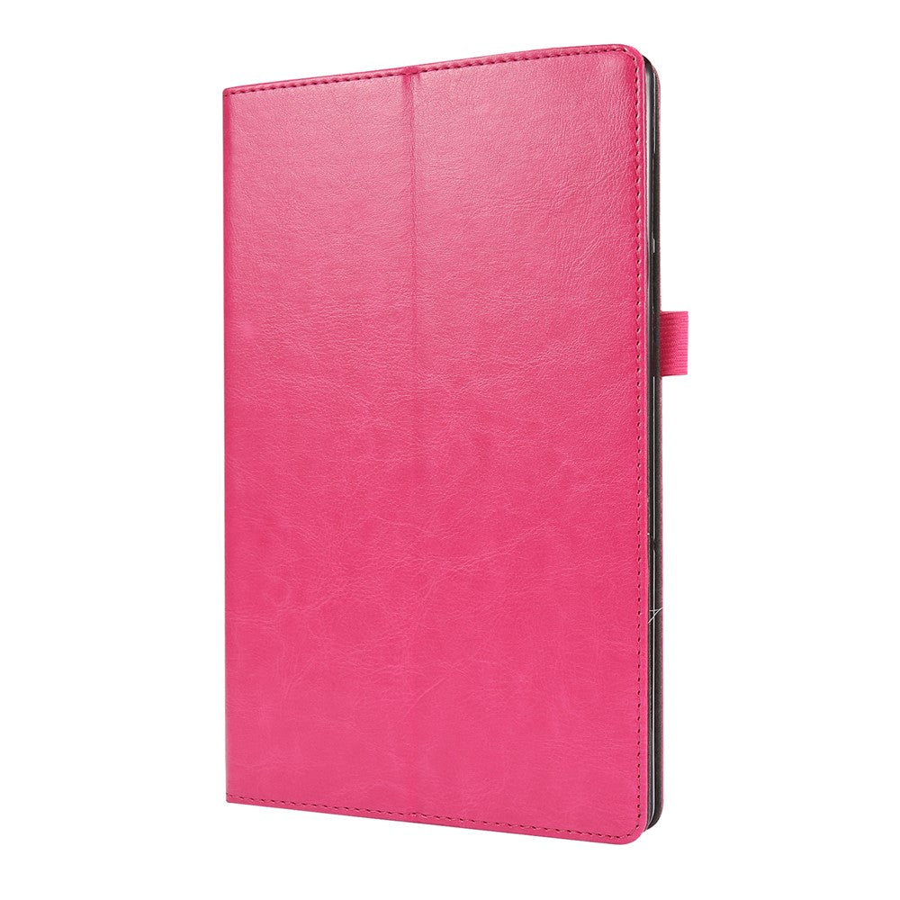 Crazy Horse Texture Leather Two-Fold Design Cover Case for Lenovo Tab M10 Plus - Pink