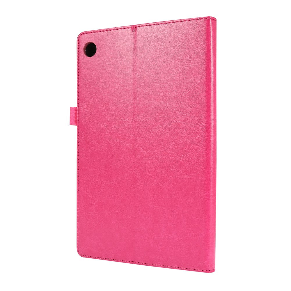 Crazy Horse Texture Leather Two-Fold Design Cover Case for Lenovo Tab M10 Plus - Pink