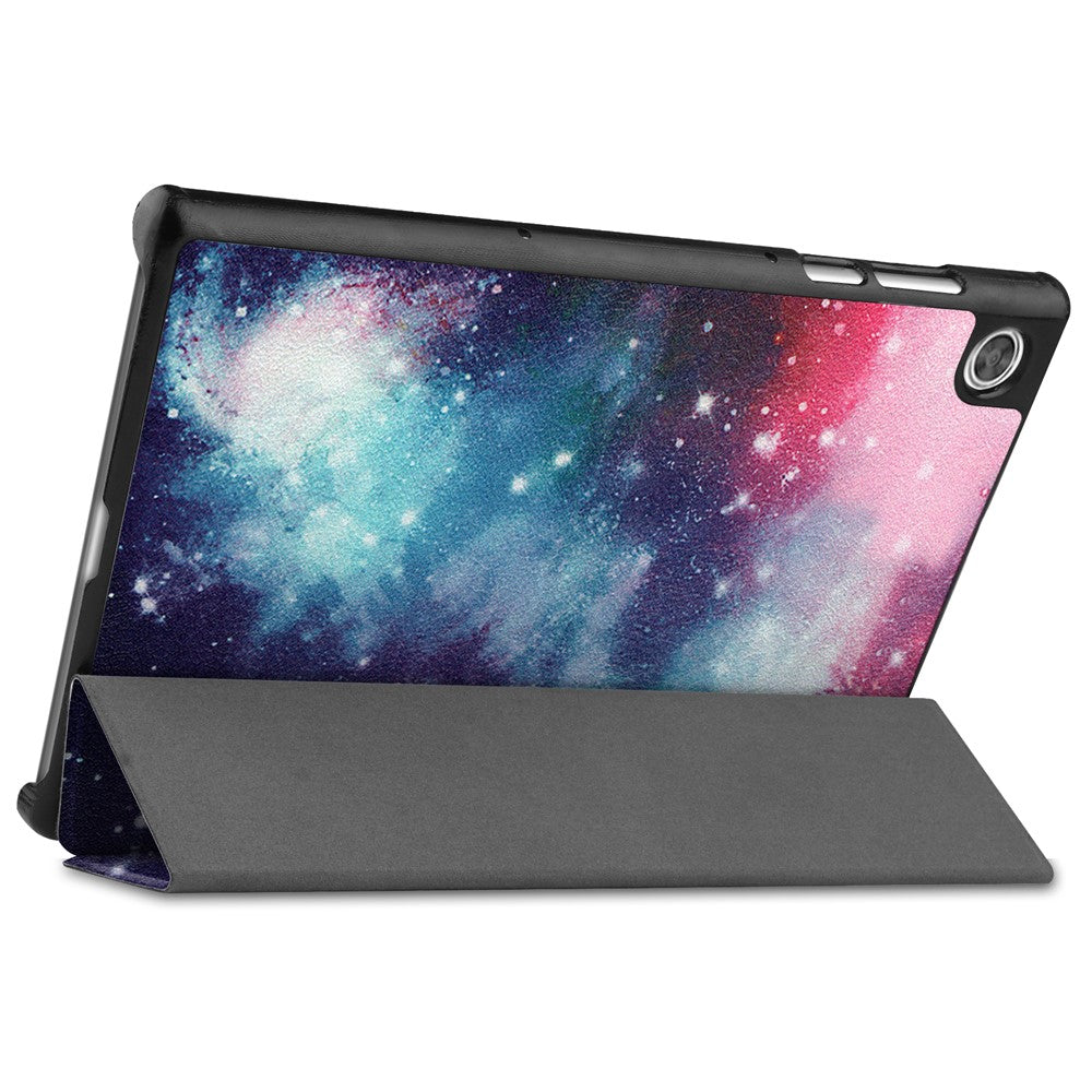 Dustproof Pattern Printing PU Leather Tri-fold Stand Tablet Case for Lenovo Tab M10 HD Gen 2 TB-X306F / TB-X306X - Starry Sky