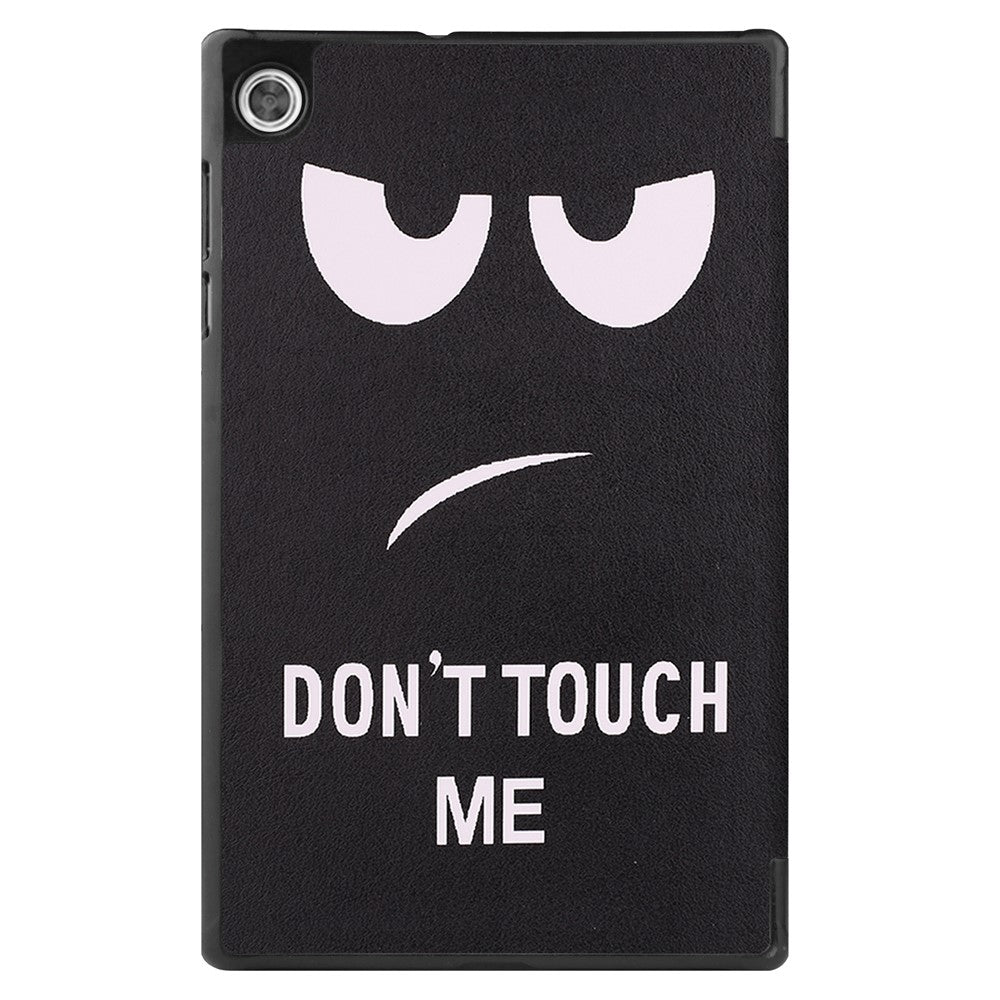 Dustproof Pattern Printing PU Leather Tri-fold Stand Tablet Case for Lenovo Tab M10 HD Gen 2 TB-X306F / TB-X306X - Angry Face