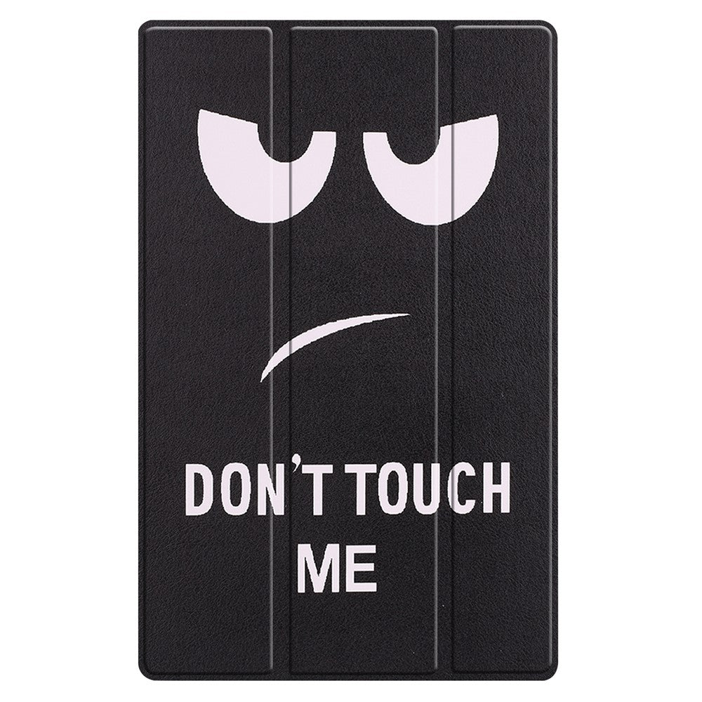 Dustproof Pattern Printing PU Leather Tri-fold Stand Tablet Case for Lenovo Tab M10 HD Gen 2 TB-X306F / TB-X306X - Angry Face