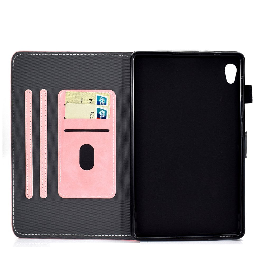 Microfiber Leather with Stand Case and Card Slots for Lenovo Tab M10 HD Gen 2 X306X - Pink