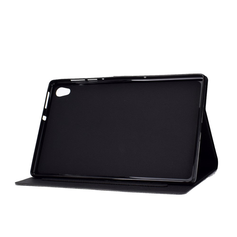 TPU + PU Leather Pattern Printing Card Holder Tablet Case for Lenovo Tab M10 HD Gen 2 X306X - Tiger