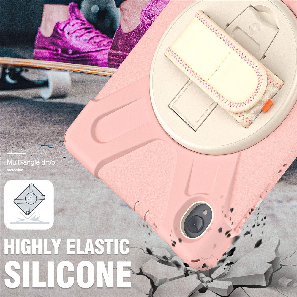 360° Swivel Kickstand PC + Silicone Case for Lenovo Tab M10 Plus (2020) / K10 (2021) TB-X606F / 606X / X6C6F / X6C6X / X6C6NBF - Pink