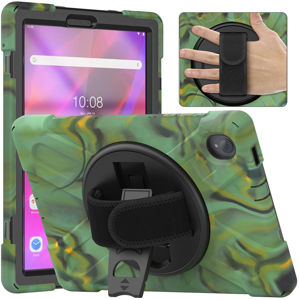 360° Swivel Kickstand PC + Silicone Case for Lenovo Tab M10 Plus (2020) / K10 (2021) TB-X606F / 606X / X6C6F / X6C6X / X6C6NBF - Camouflage