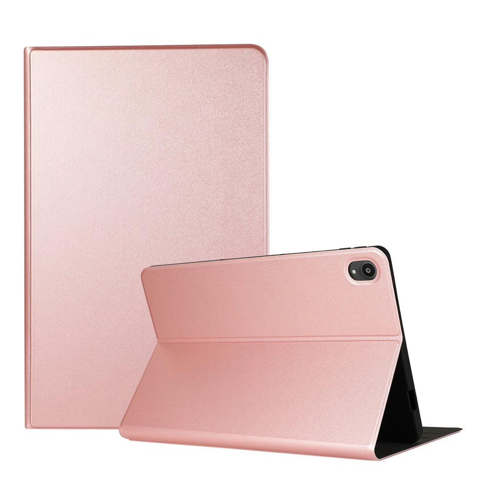 Stand Shell Leather Protective Case for Lenovo Tab P11 11-inch TB-J606F - Rose Gold