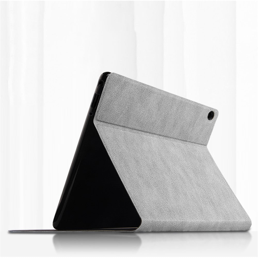 Imprint Deer and Quote Pattern Leather + TPU Tablet Shell for Lenovo M10 FHD REL - Grey
