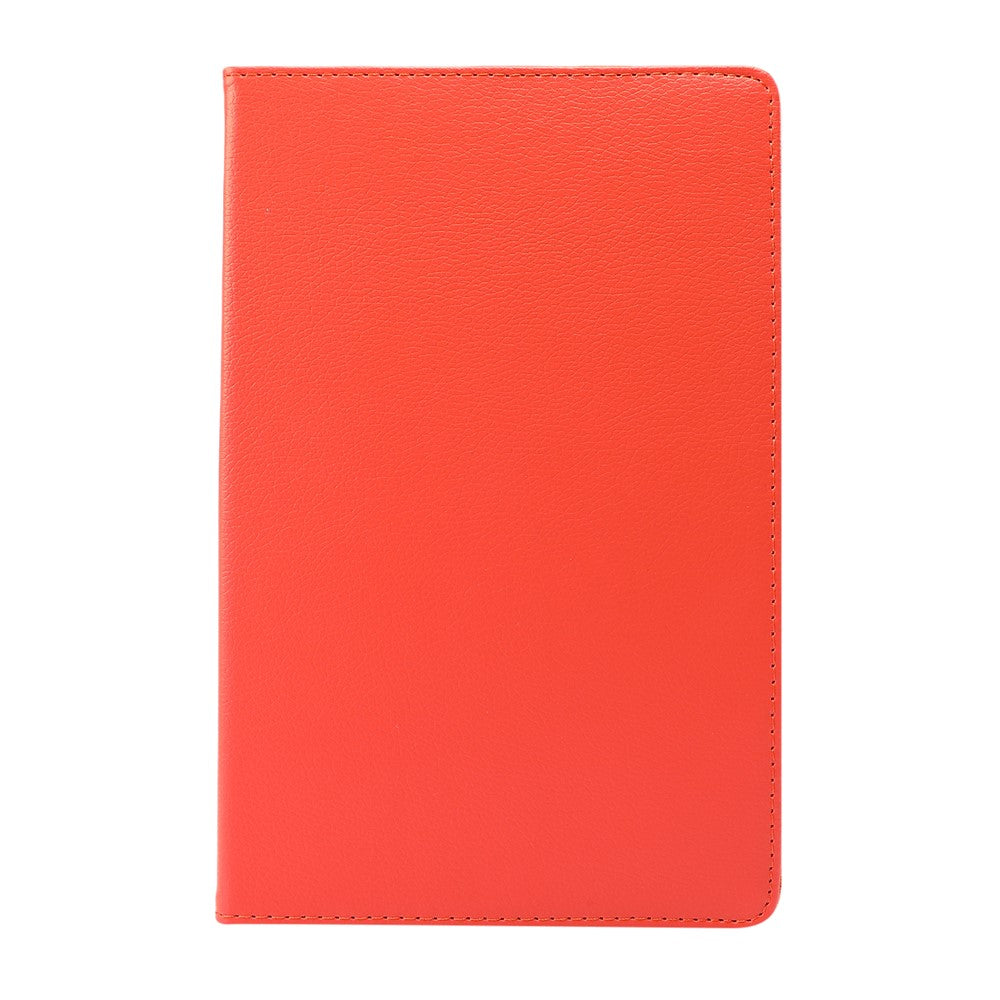 360° Swiveling Stand Design Litchi Texture Leather Case for Lenovo Tab M10 Plus - Orange