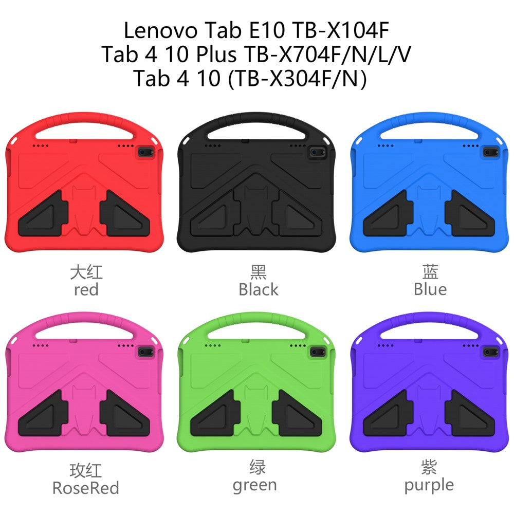 Anti-shock EVA Kickstand Case for Lenovo Tab E10 - Purple