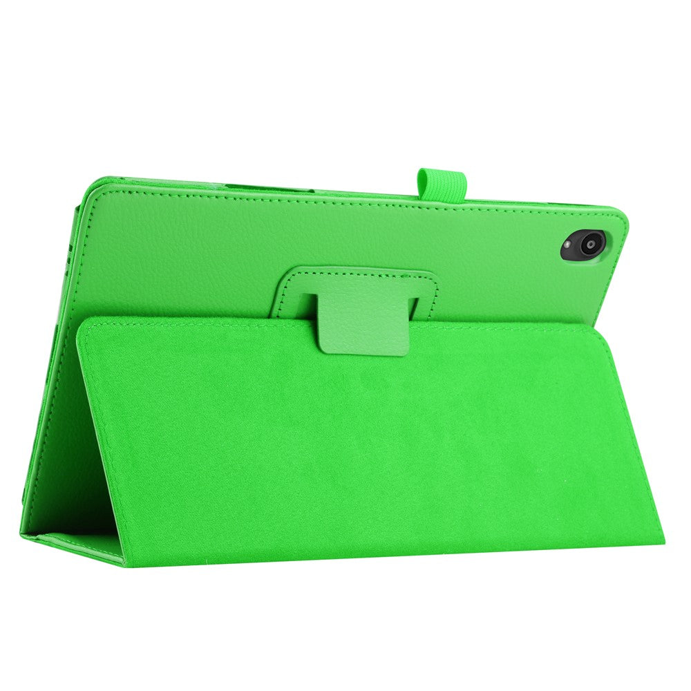 Litchi Texture Leather Tablet Case with Stand for Lenovo Tab P11 / P11 5G 11 inch TB-J606F / J606X - Green