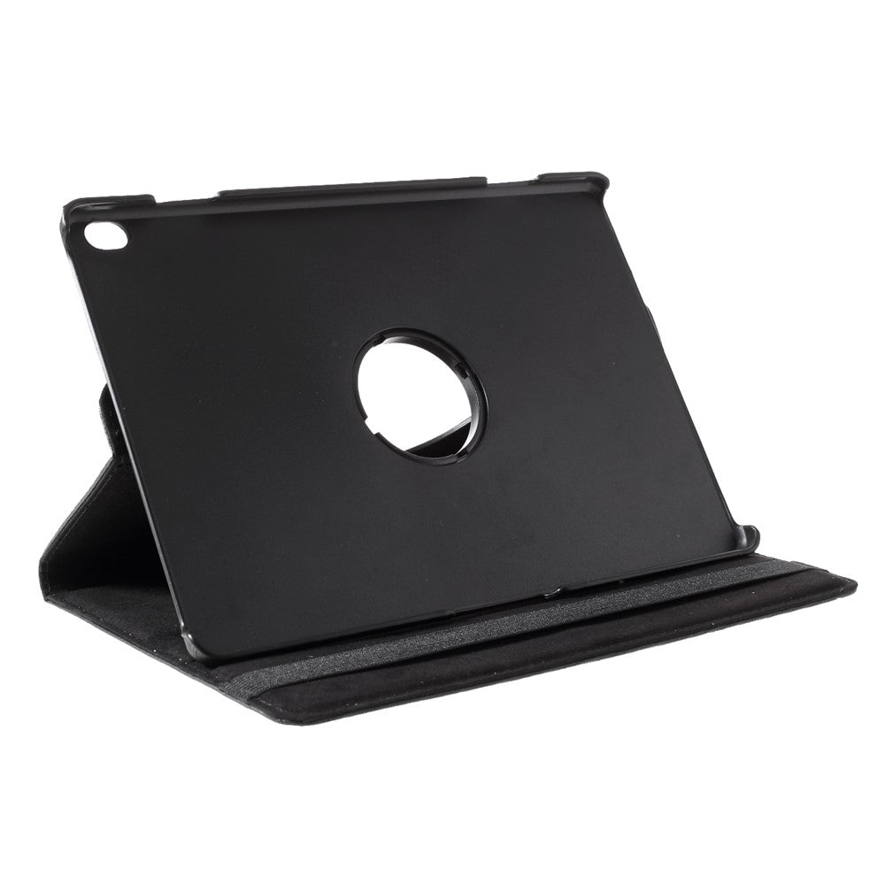360 Degrees Rotating Stand Leather Case for Lenovo Tab M10 - Black