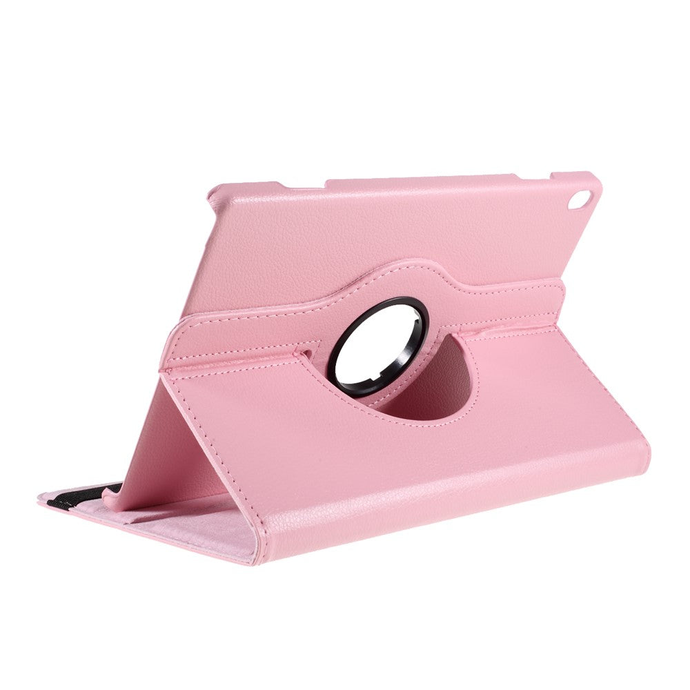 360 Degrees Rotating Stand Leather Case for Lenovo Tab M10 - Pink