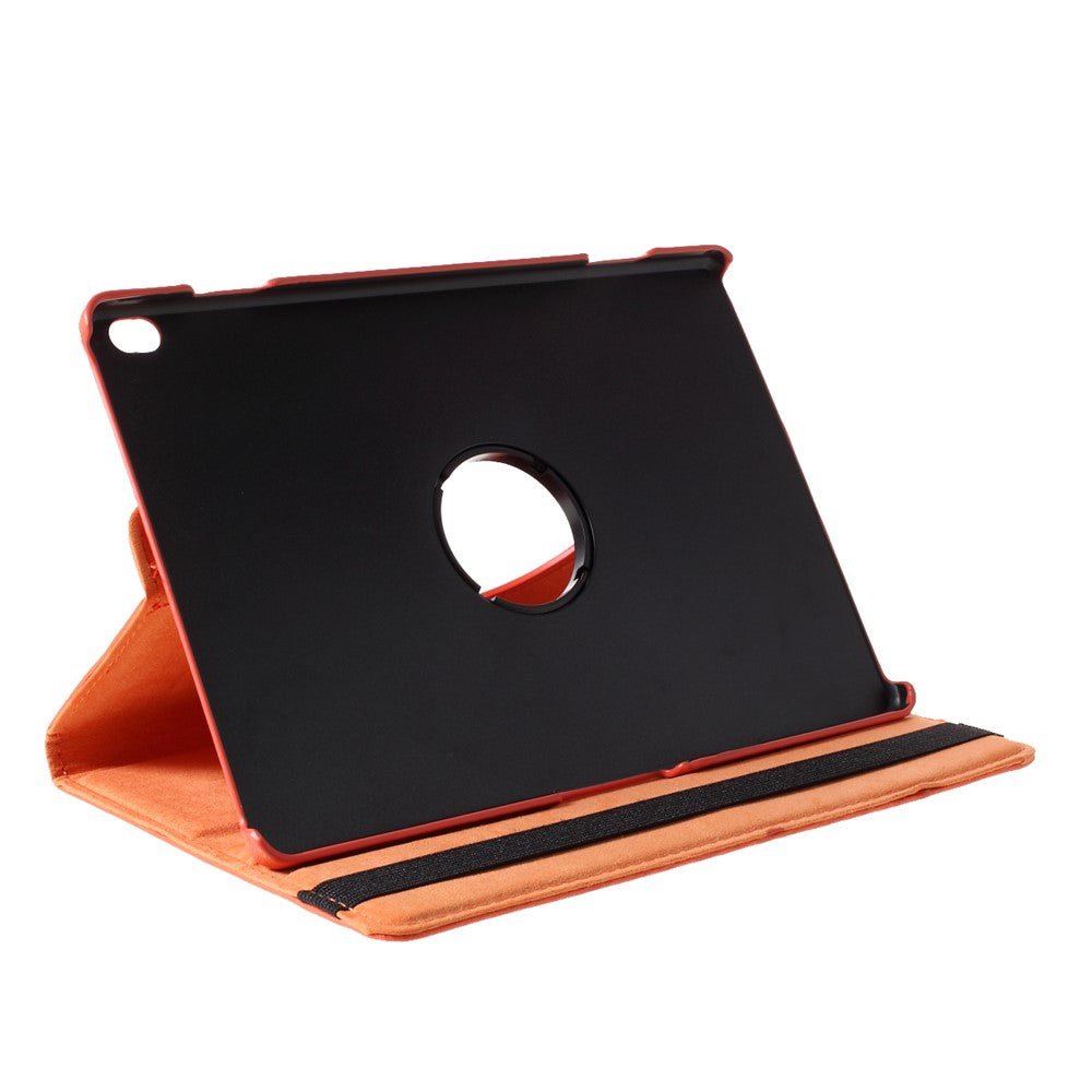 360 Degrees Rotating Stand Leather Case for Lenovo Tab M10 - Orange