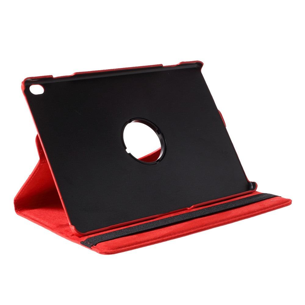 360 Degrees Rotating Stand Leather Case for Lenovo Tab M10 - Red