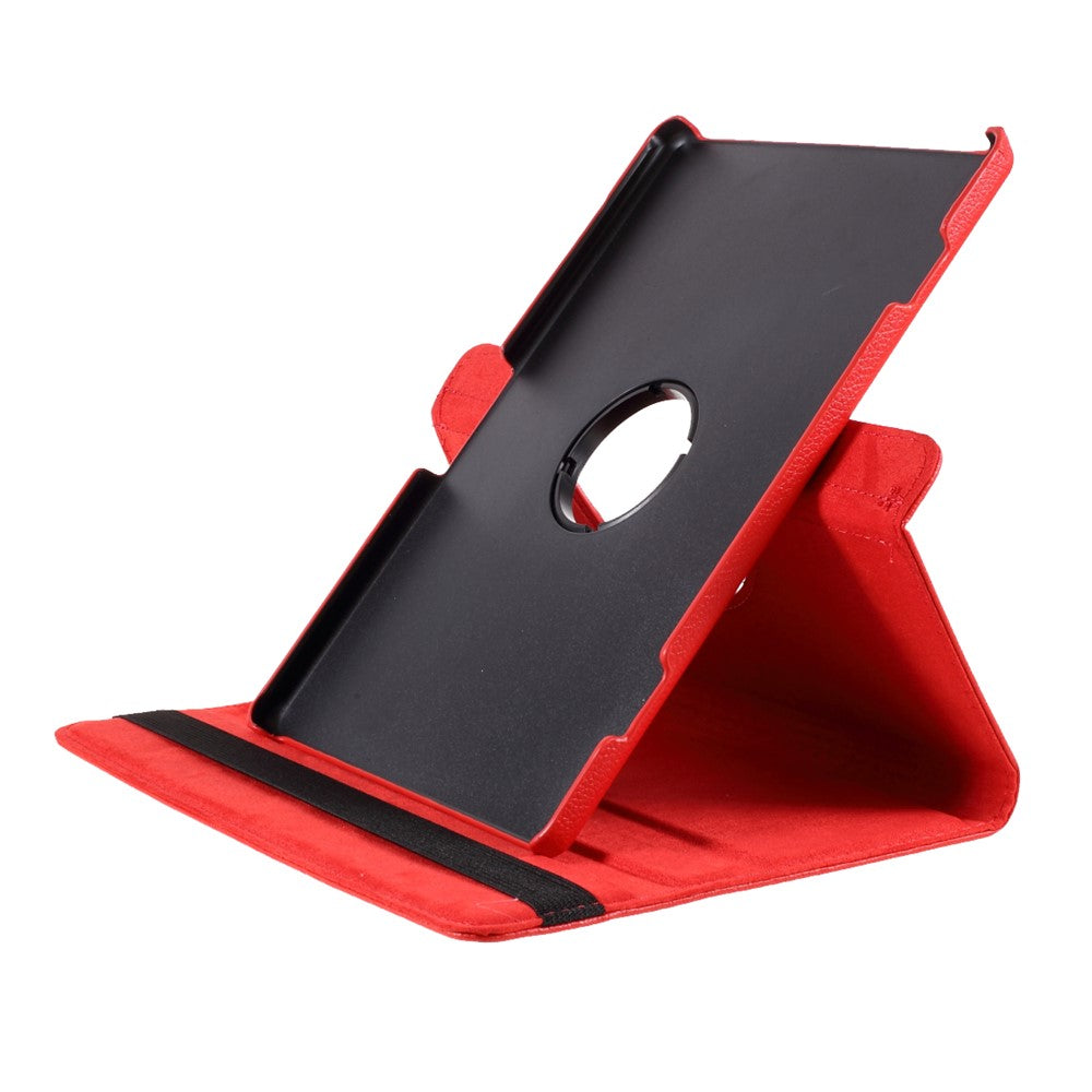 360 Degrees Rotating Stand Leather Case for Lenovo Tab M10 - Red