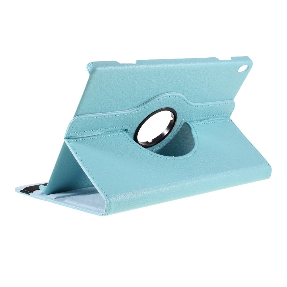360 Degrees Rotating Stand Leather Case for Lenovo Tab M10 - Baby Blue