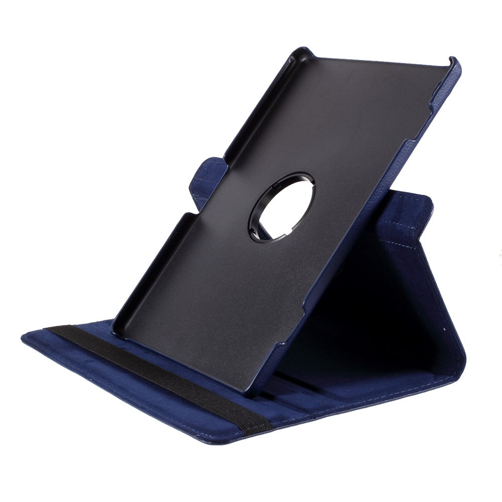 360 Degrees Rotating Stand Leather Case for Lenovo Tab M10 - Dark Blue