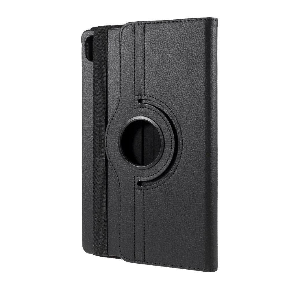 360 Degrees Rotating Stand Leather Case for Lenovo Tab P11 / P11 5G 11 inch TB-J606F / J606X- Black
