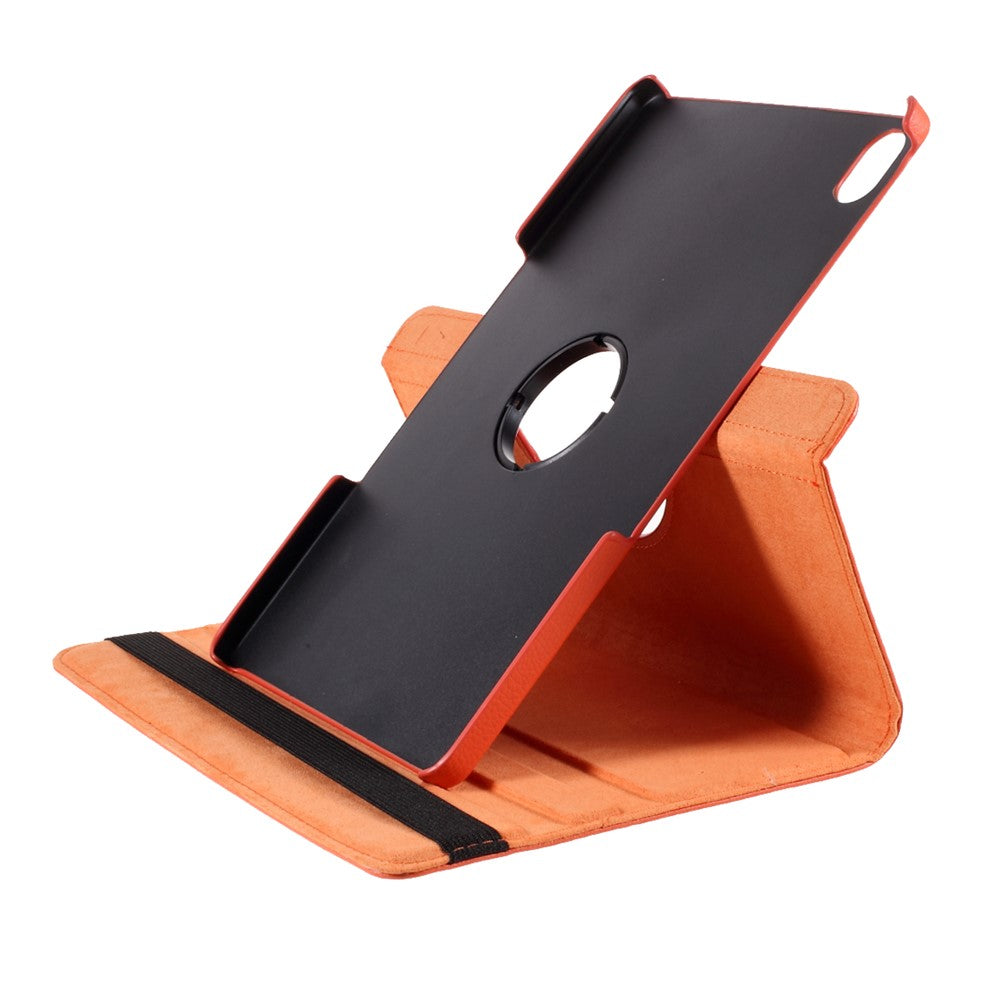 360 Degrees Rotating Stand Leather Case for Lenovo Tab P11 / P11 5G 11 inch TB-J606F / J606X - Orange