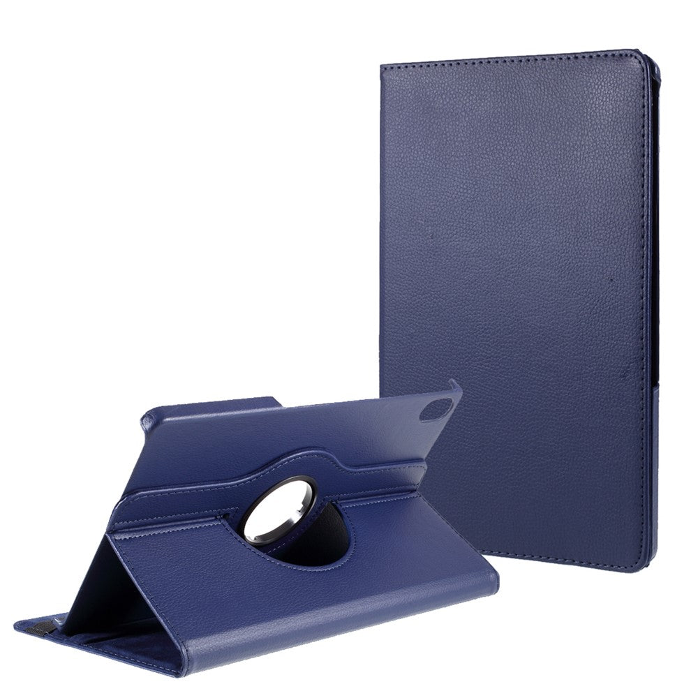 360 Degrees Rotating Stand Leather Case for Lenovo Tab P11 / P11 5G 11 inch TB-J606F / J606X - Dark Blue