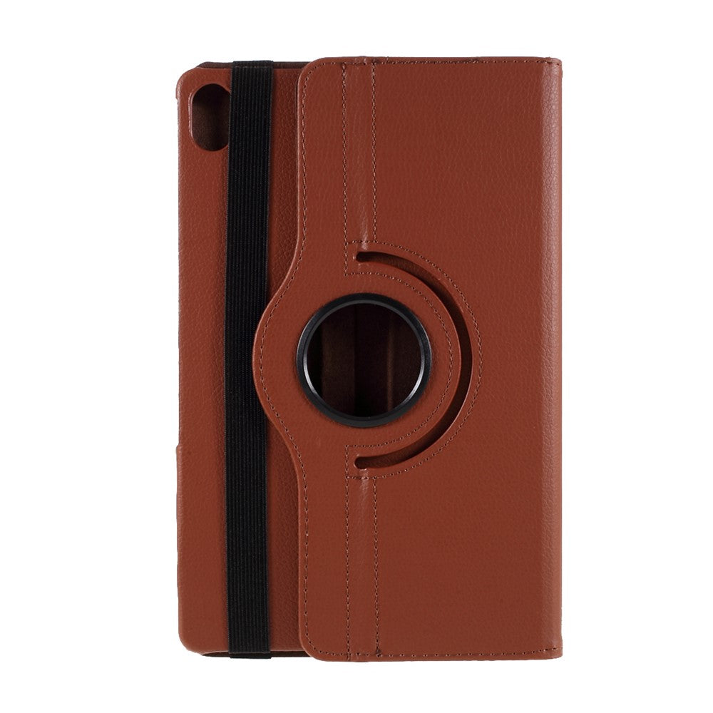 360 Degrees Rotating Stand Leather Case for Lenovo Tab P11 / P11 5G 11 inch TB-J606F / J606X - Brown