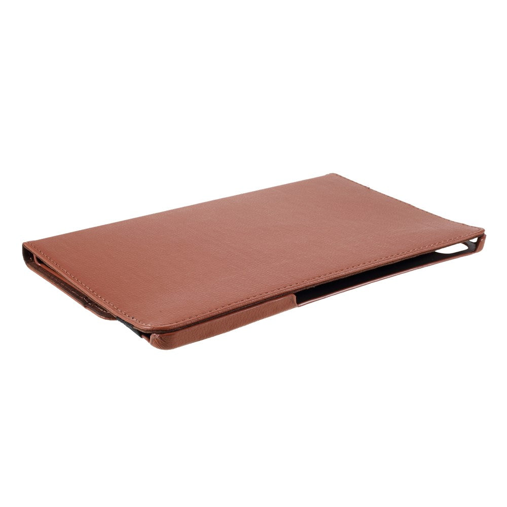 360 Degrees Rotating Stand Leather Case for Lenovo Tab P11 / P11 5G 11 inch TB-J606F / J606X - Brown