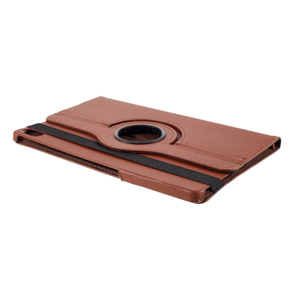 360 Degrees Rotating Stand Leather Case for Lenovo Tab P11 / P11 5G 11 inch TB-J606F / J606X - Brown