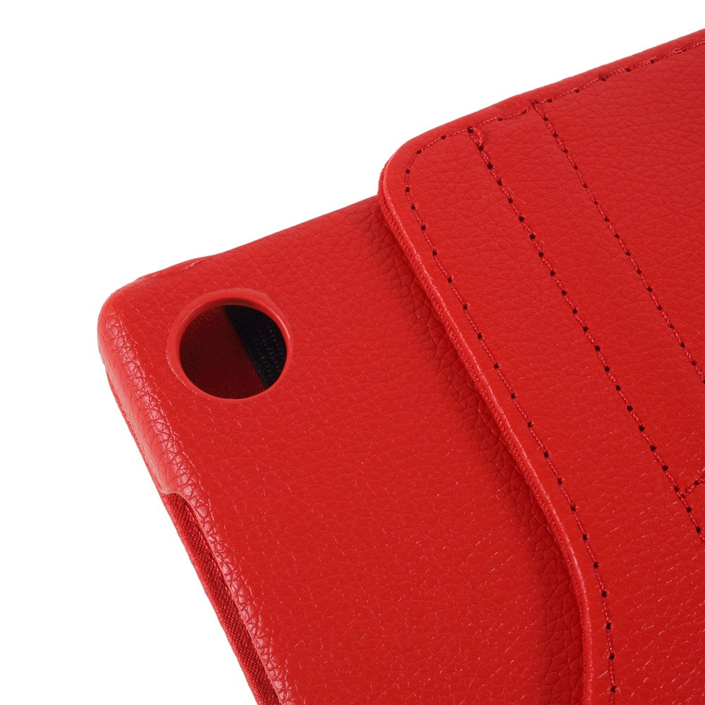 360 Degrees Rotating Stand Leather Case for Lenovo Tab M10 HD Gen 2 TB-X306X - Red