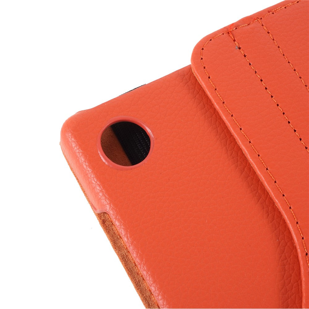360 Degrees Rotating Stand Leather Case for Lenovo Tab M10 HD Gen 2 TB-X306X - Orange