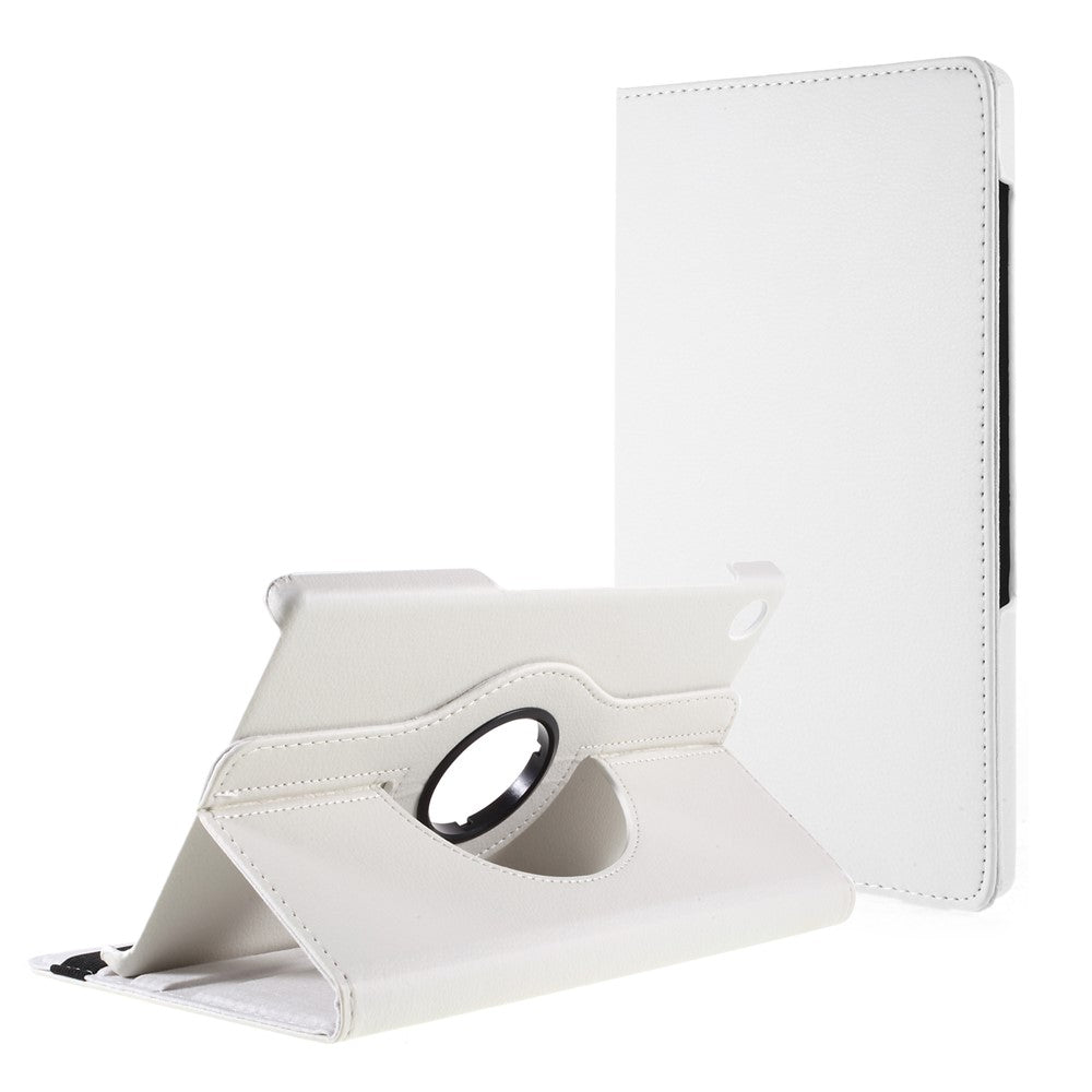 360 Degrees Rotating Stand Leather Case for Lenovo Tab M10 HD Gen 2 TB-X306X - White